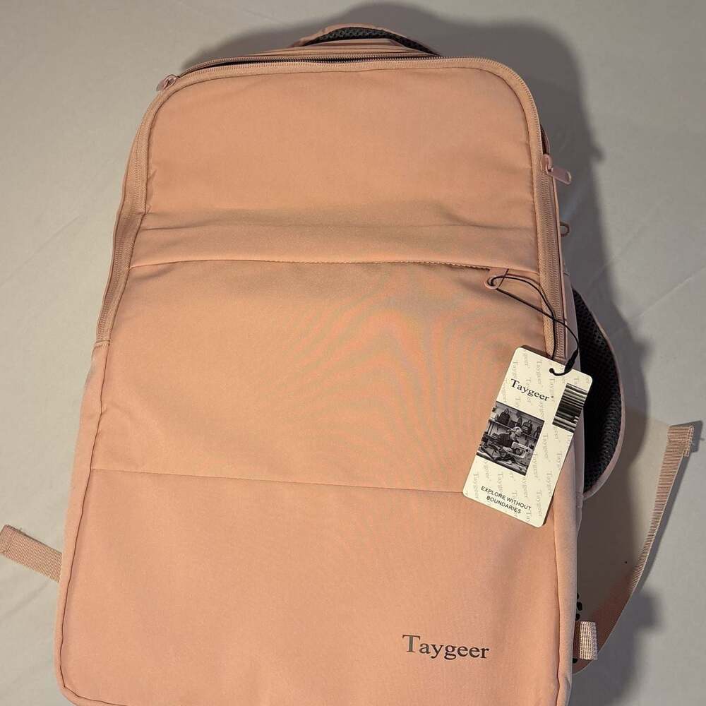 Taygeer Pink Travel Backpack 15-inch Laptop Backpack
